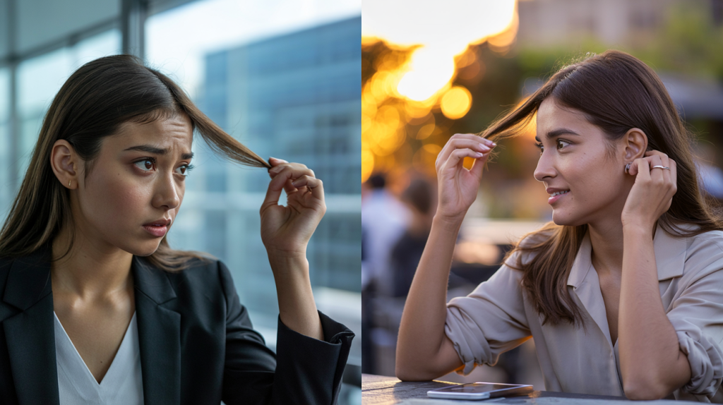 significado psicológico de tocarse el cabello