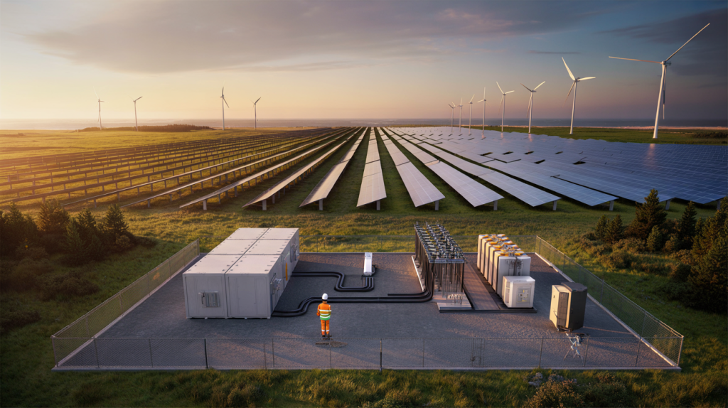 EBRD Lithuania solar wind storage hybrid