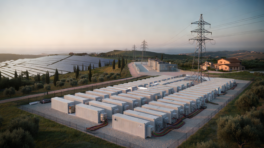Almacenamiento de energía en baterías 177 MW Italia