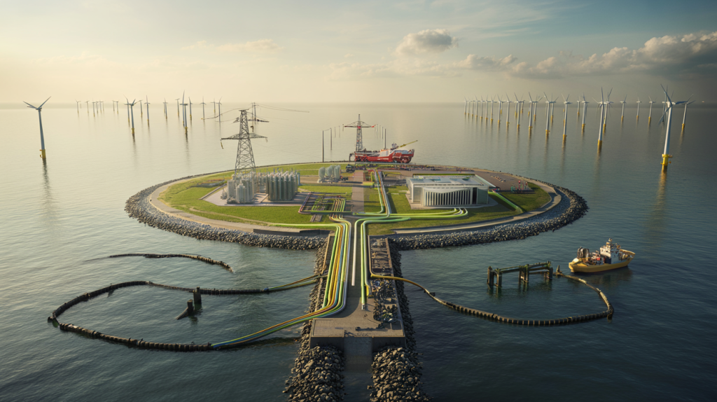 Belgian energy island AC connections