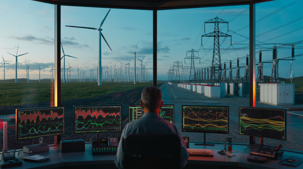 Grid balancing services wind power