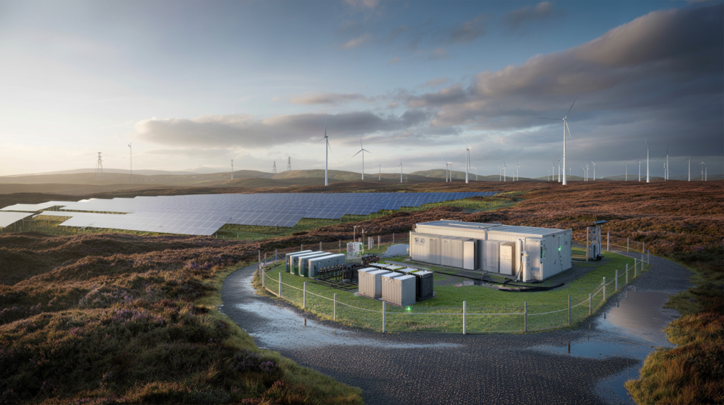 Scottish hybrid solar and battery project