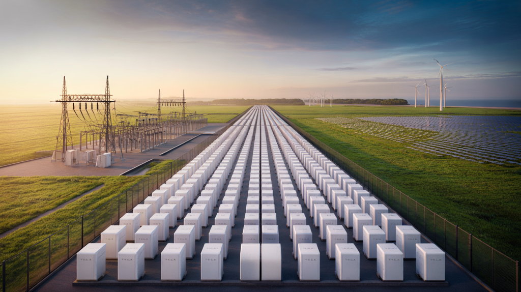 batería Tesla 2.8 GWh Bélgica