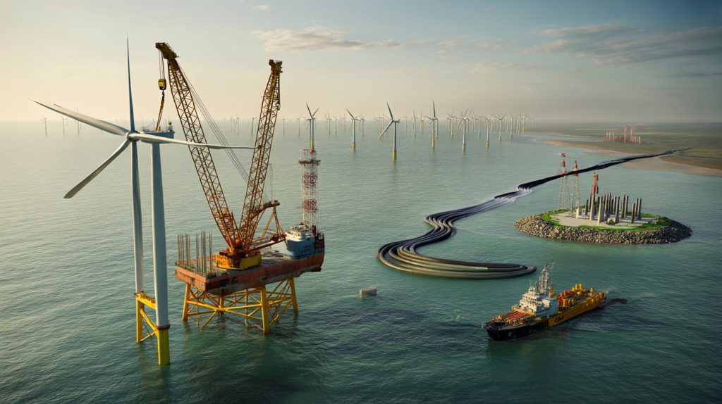 industrialización energía eólica marina Mar del Norte