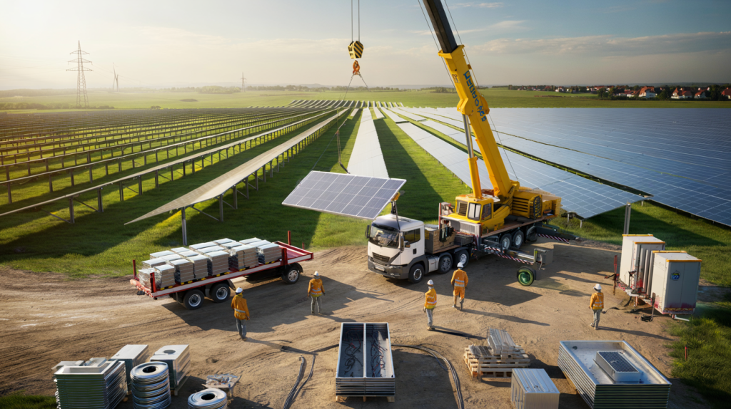 planta fotovoltaica en construcción en Alemania hep