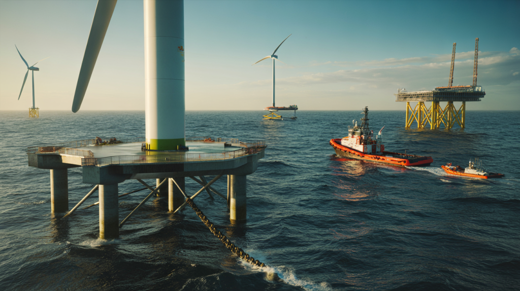 plataforma flotante para turbinas eólicas