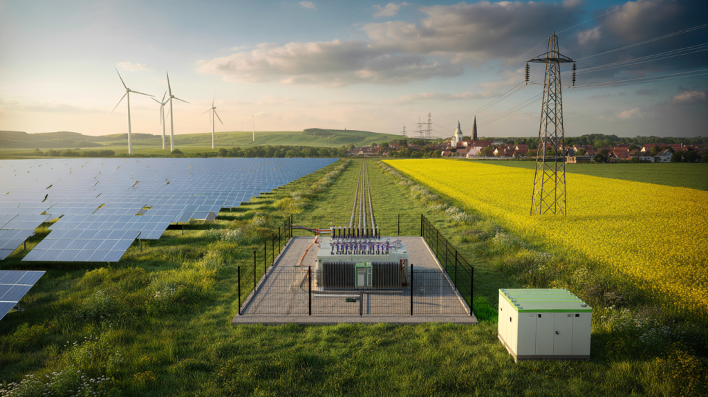 proyecto híbrido eólico solar Alemania